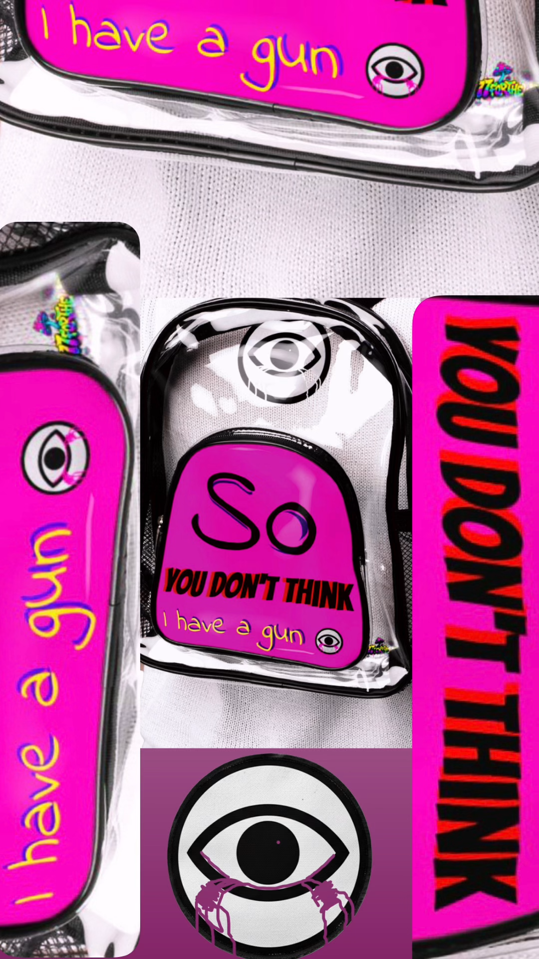 So You Don't Think I Have A Gun Clear Concert Backpack