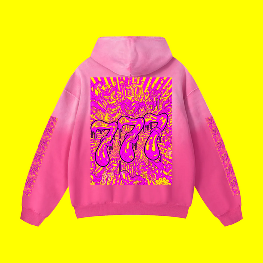 777forthewrld Heavyweight Sunfade Oversized Hoodie