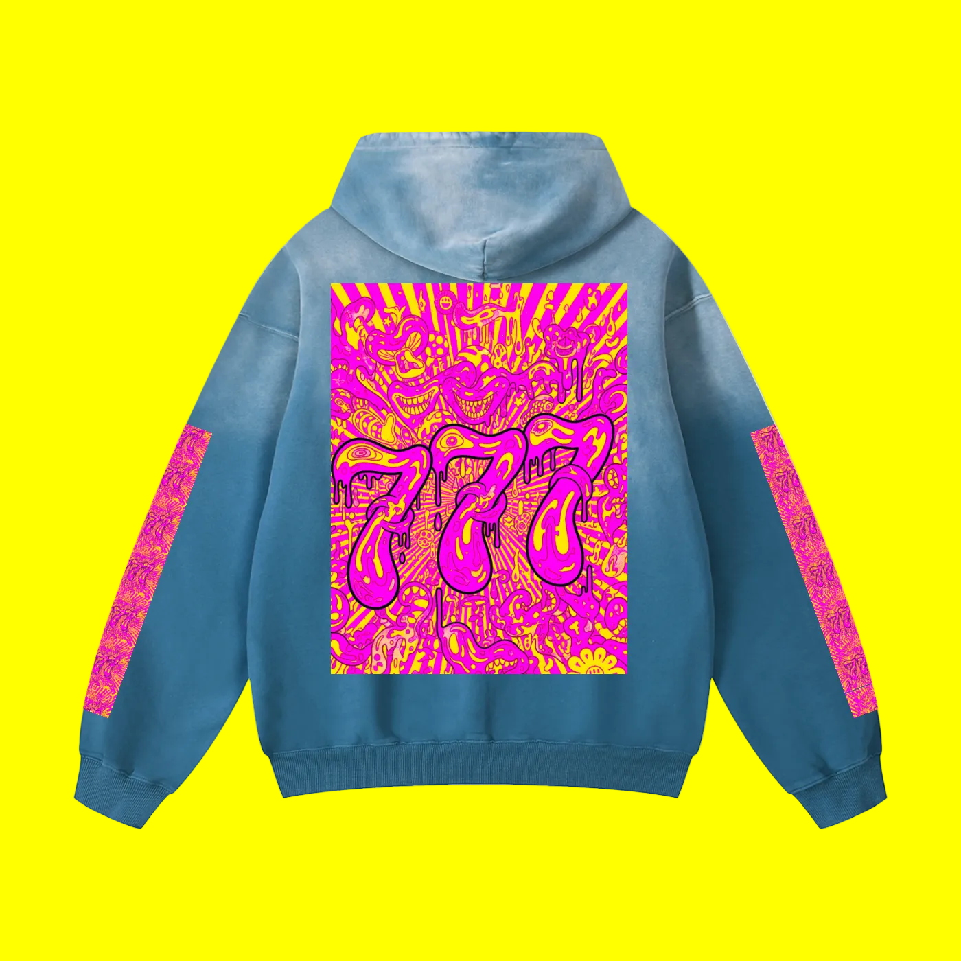 777forthewrld Heavyweight Sunfade Oversized Hoodie