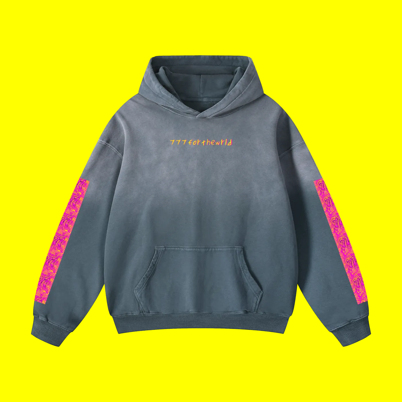 777forthewrld Heavyweight Sunfade Oversized Hoodie