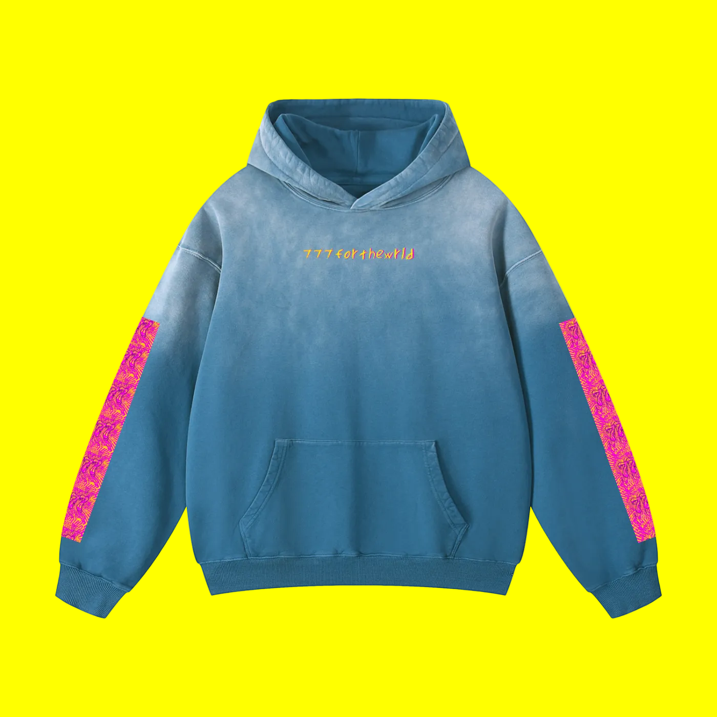 777forthewrld Heavyweight Sunfade Oversized Hoodie