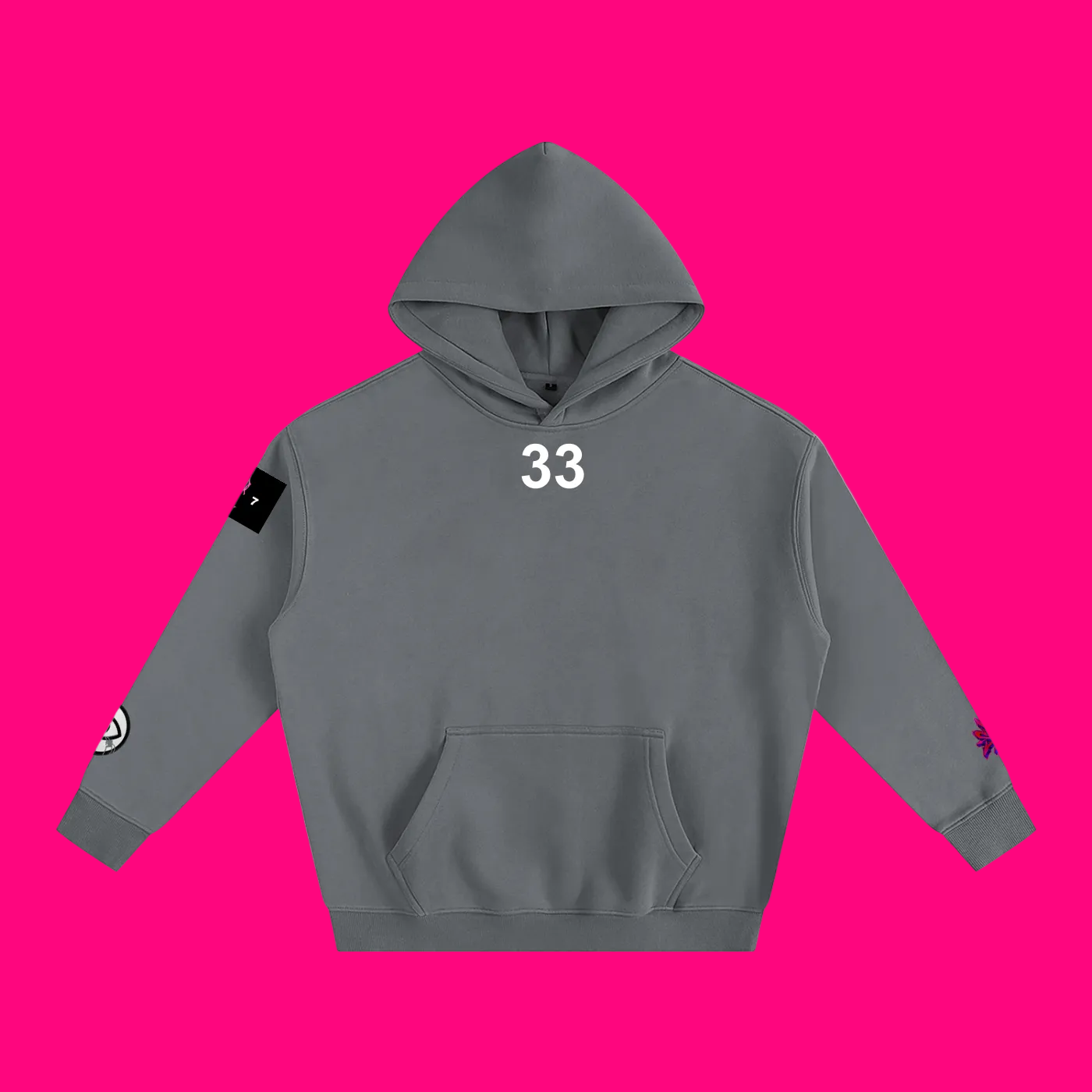 33 SKELLY Oversized Fleeced Hoodie