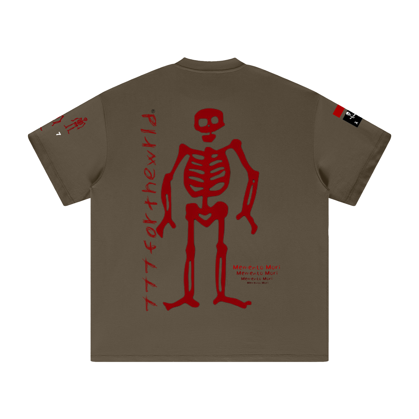 Heavy Weight Memento Mori Earth Tone T-Shirt